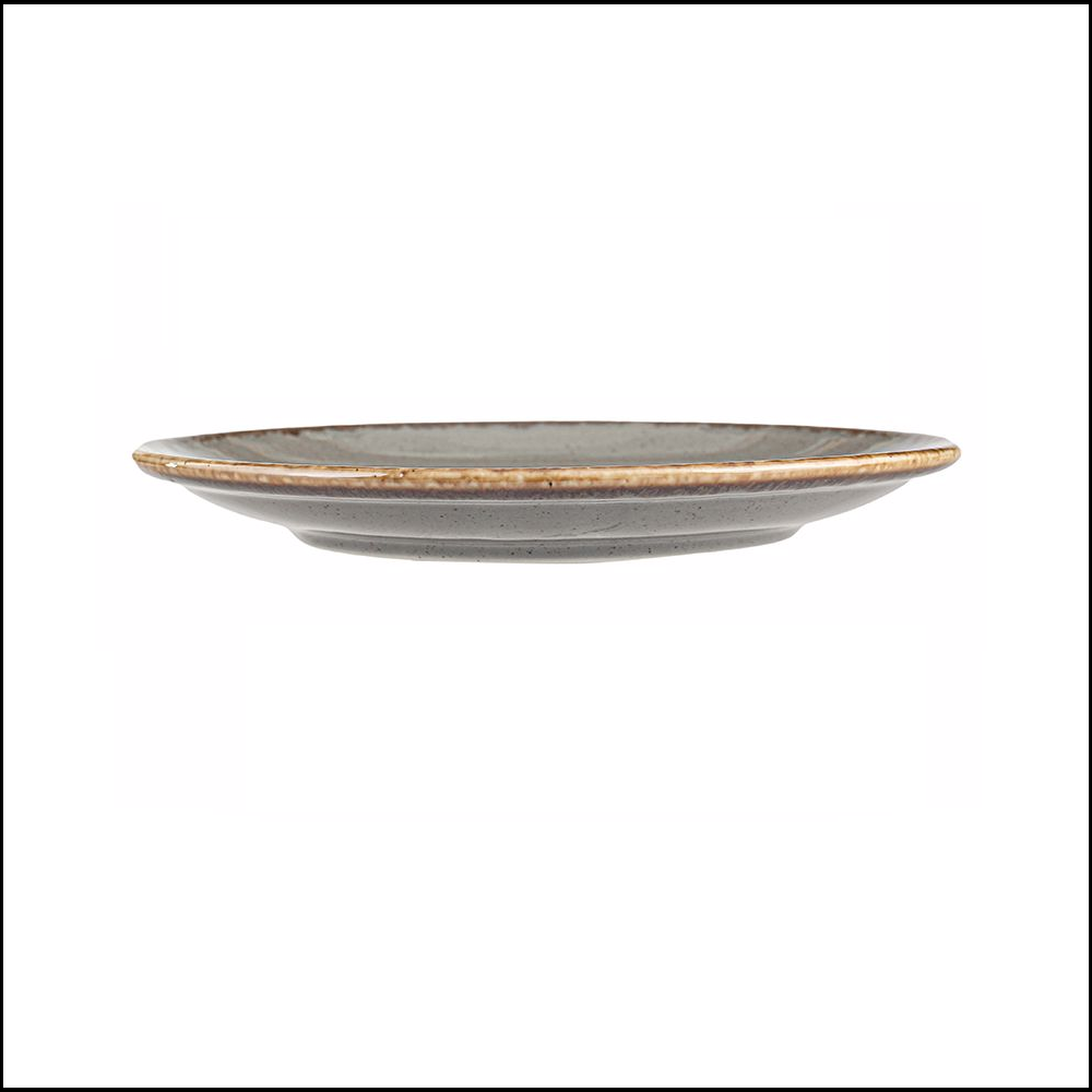 Πιάτο Στρογγυλό Ρηχό Πορσελάνης Φ24cm Seasons Dark Gray Porland 187624DG - 2