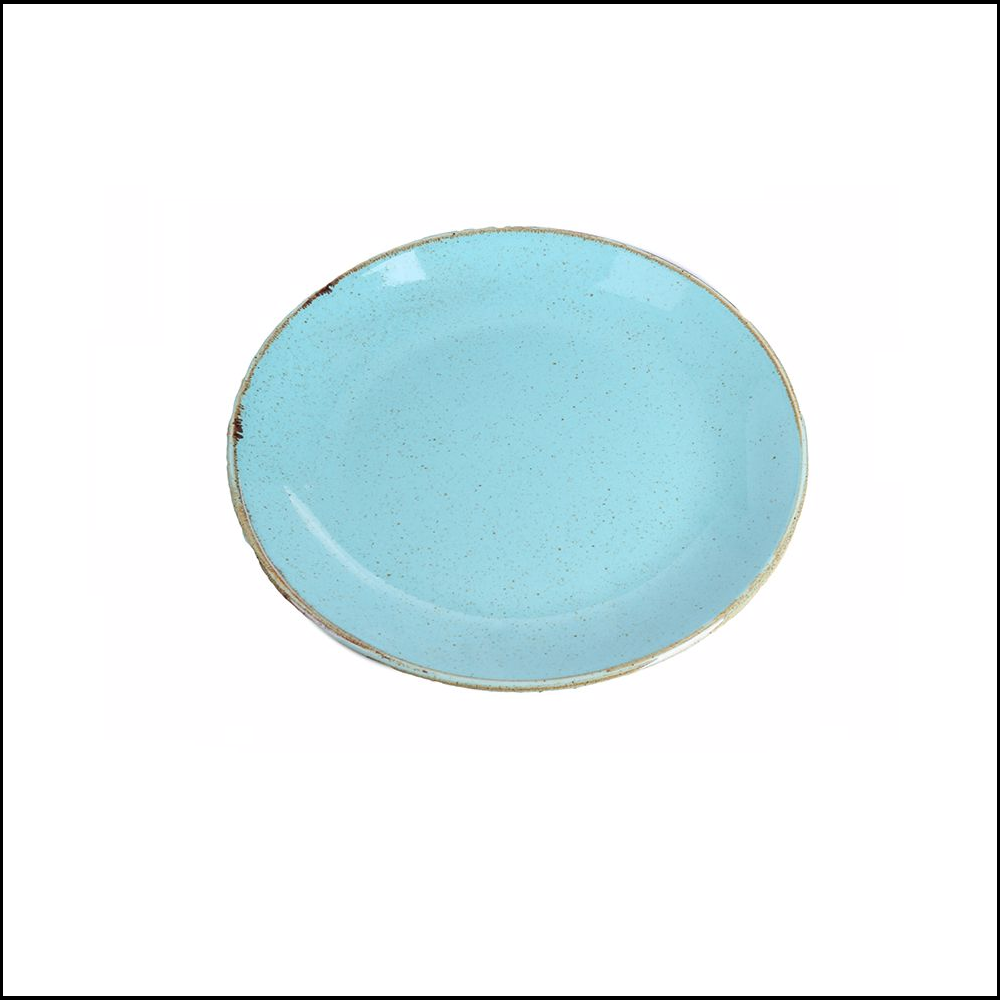 Πιάτο Στρογγυλό Ρηχό Πορσελάνης Φ24cm Seasons Turquoise Porland 187624T - 1