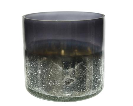 Βάζο Γυάλινο διακοσμητικό crackle σκούρο γκρι 7.5cm 191489 Kaemingk