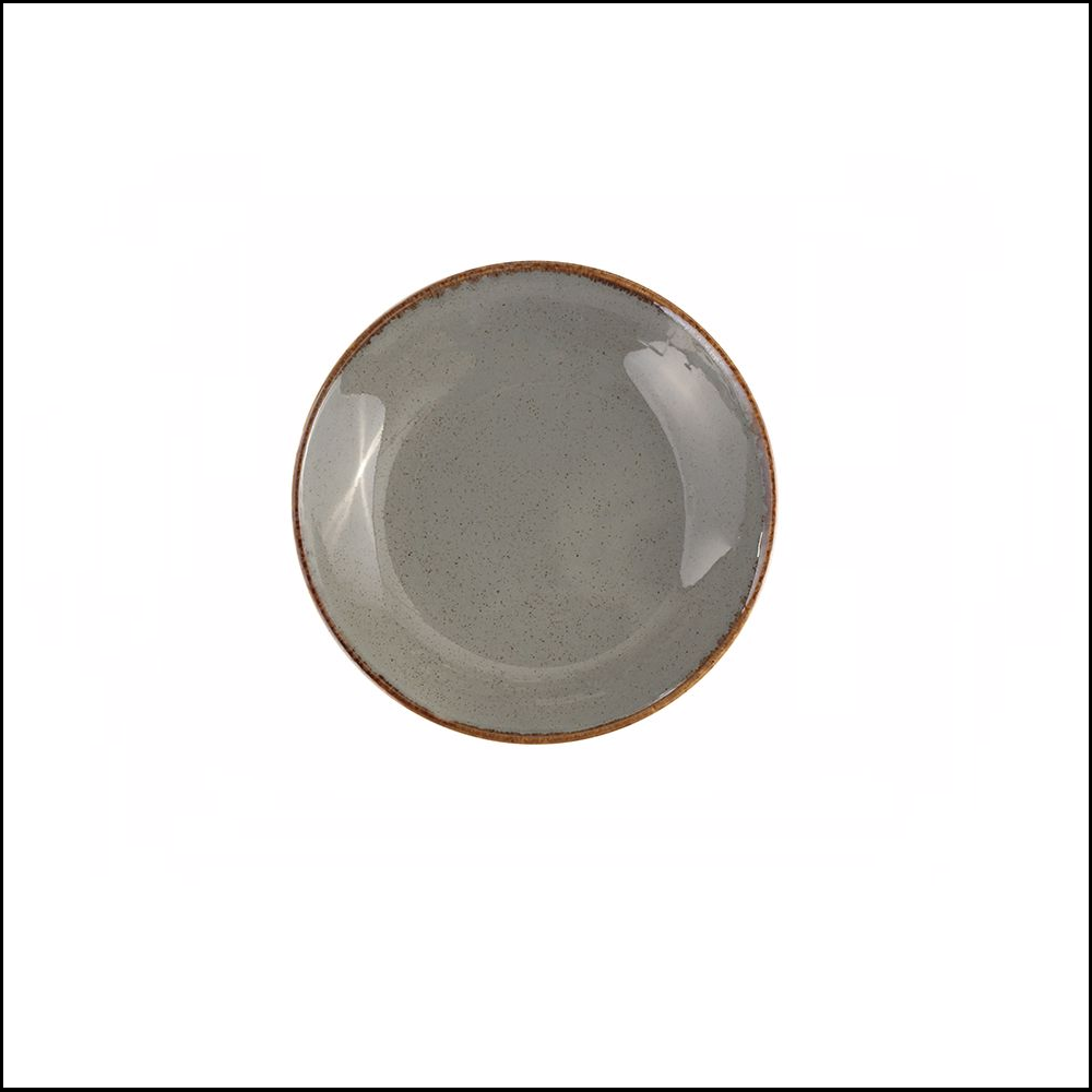 Πιάτο Στρογγυλό Βαθύ Πορσελάνης Φ21cm Seasons Dark Gray Porland 197621DG - 0