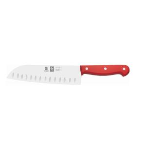 μαχαίρι chef santoku 18cm με αυλακώσεις κόκκινη λαβή Icel 274.8685.18 - 35625