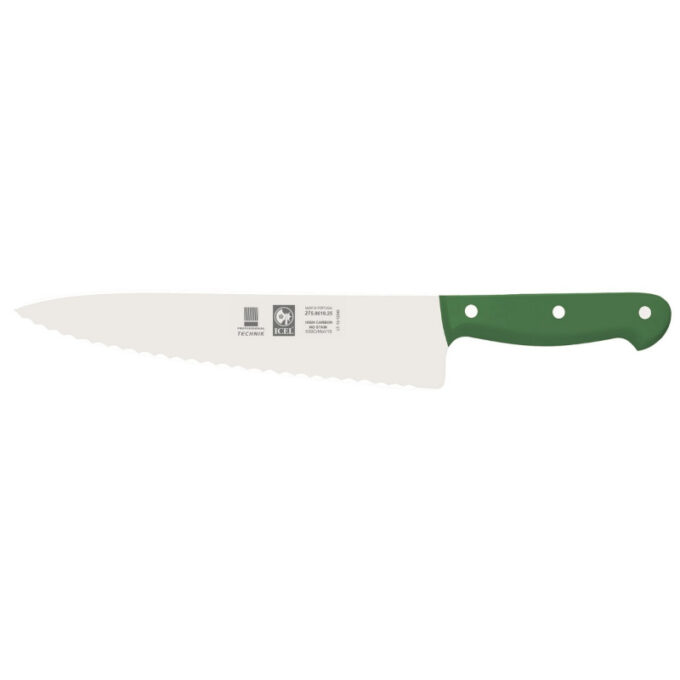 Μαχαίρι Σεφ Με Δόντι 20cm Πράσινη Λαβή Βακελίτη Technik Icel 275.8660.20