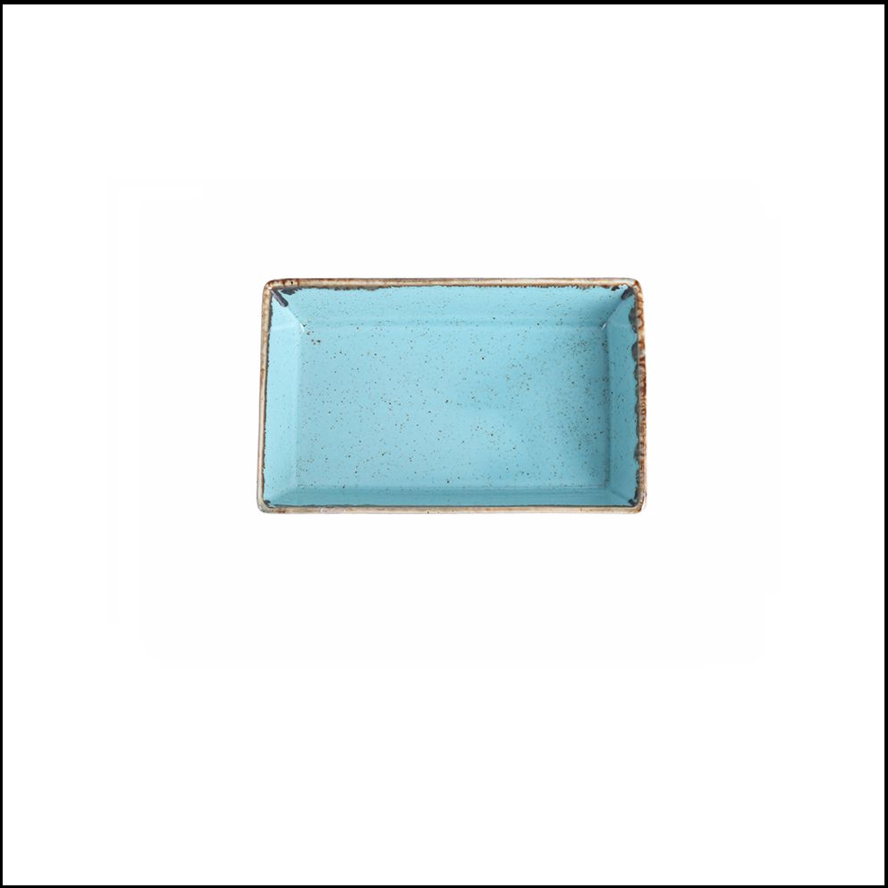 Μπoλ Ορθογώνιο Πορσελάνης Τιρκουάζ 13x8cm|Y3cm ''Seasons Turquoise'' Porland 358913T - 1
