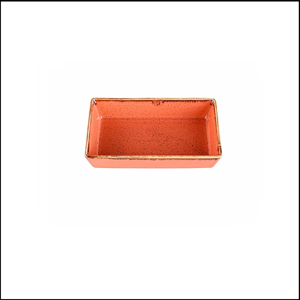 Μπoλ Ορθογώνιο Πορσελάνης Πορτοκαλί 13x8cm|Y3cm ''Seasons Orange'' Porland 358913O  - 0