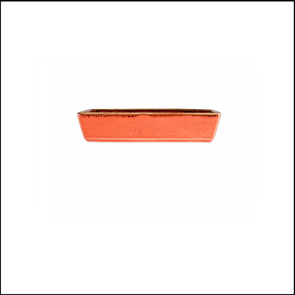 Μπoλ Ορθογώνιο Πορσελάνης Πορτοκαλί 13x8cm|Y3cm ''Seasons Orange'' Porland 358913O  - 2