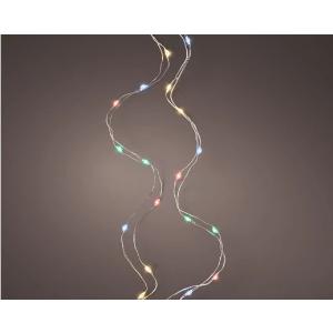 Διακοσμητικα φωτακια με Led εσωτερικου χωρου μπαταρια L495cm χρωμα ασημι- πολυχρωμα Kaemingk 485033 - 39542