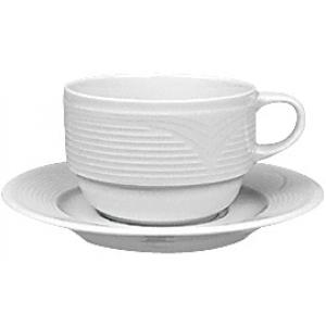 Φλιτζάνι Καφέ Στοιβαζόμενο 23cl-15cm Με Πιατάκι Άσπρο Πορσελάνη Saturn Gural 52.84610 - 24090