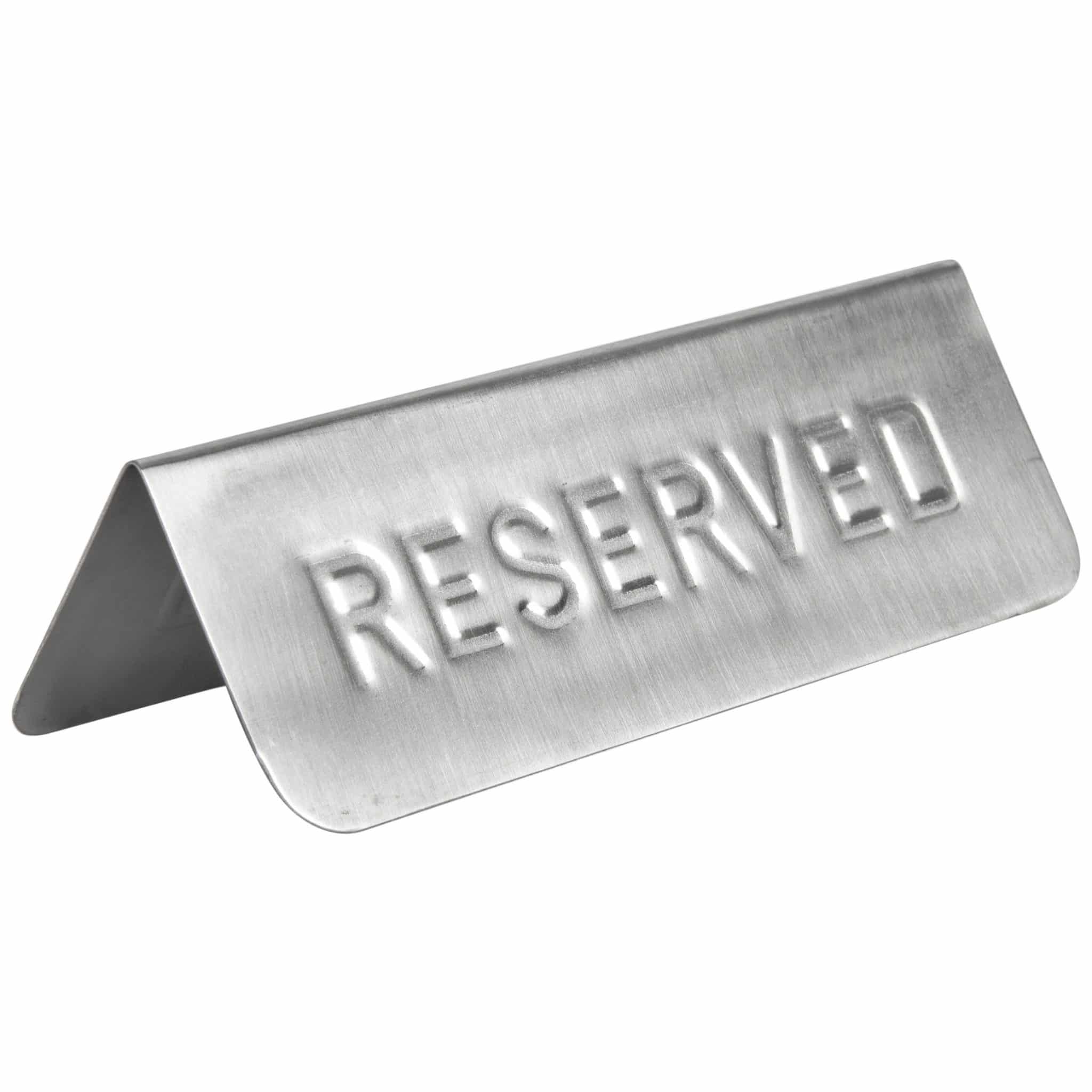 Σήμα RESERVED ανοξείδωτο ανάγλυφο 15cm | 5cm GTSA 53-403