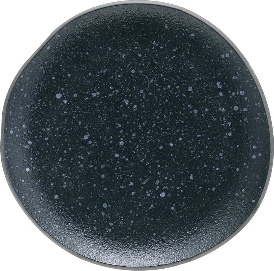 Πιάτο Φρούτου Πορσελάνης Granite Μαύρο 18,7×18,3×2,3cm HFA 5413020