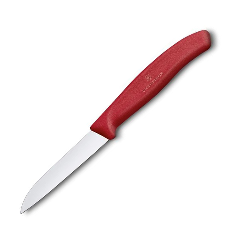 Μαχαίρι Κουζίνας Με Ίσια Λεπίδα Κυρτή 8εκ. Κόκκινο Victorinox 6.7401