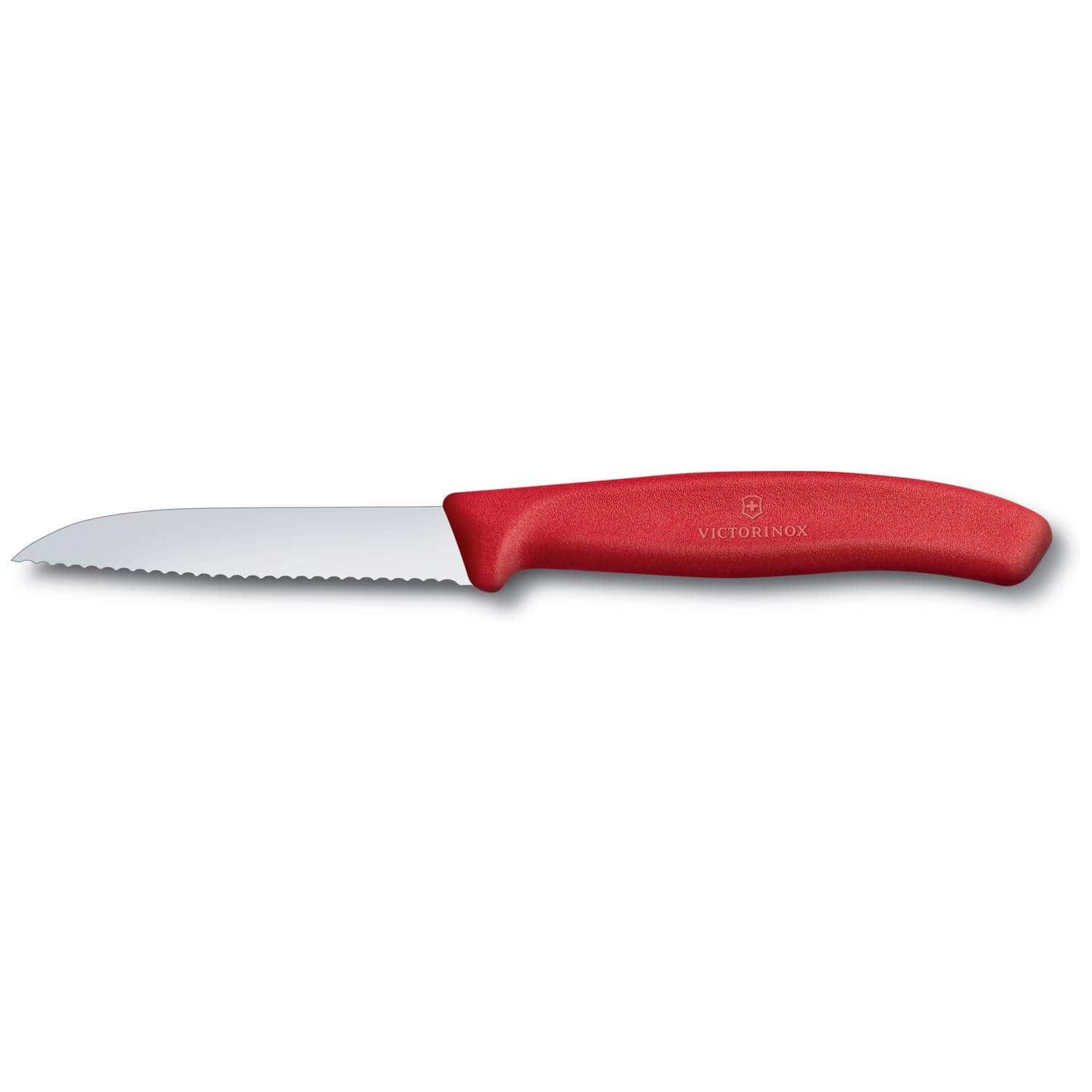 Μαχαίρι Kουζίνας 8cm ίσιο, οδοντωτό, κόκκινη λαβή 038.67431 Swiss Classic Victorinox 6.7431