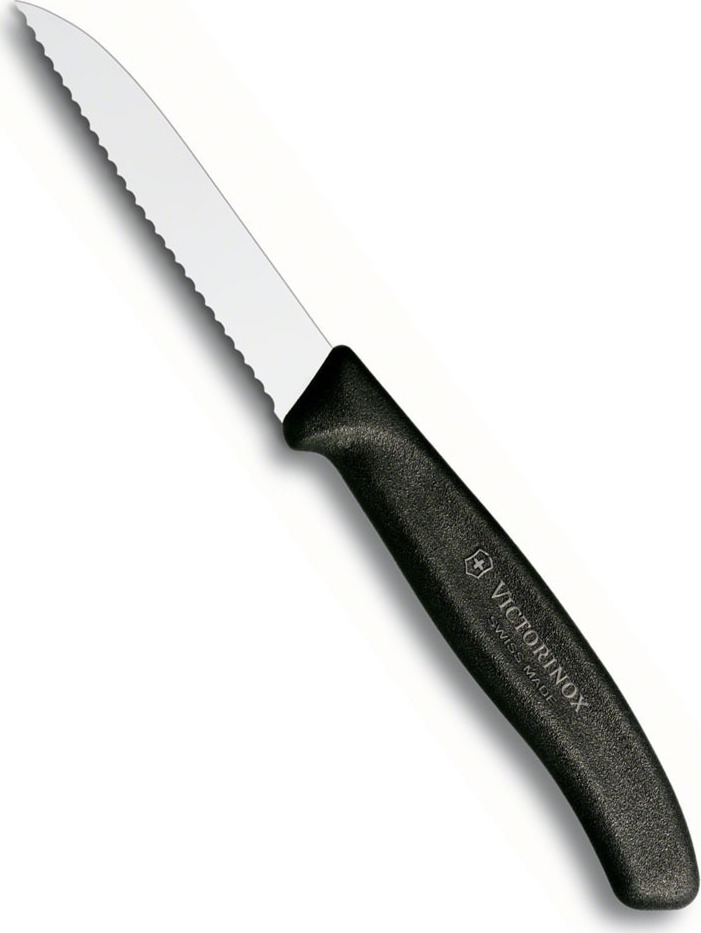 Μαχαίρι Κουζίνας 8cm οδοντωτό, μαύρη λαβή Swiss Classic Victorinox 6.7433