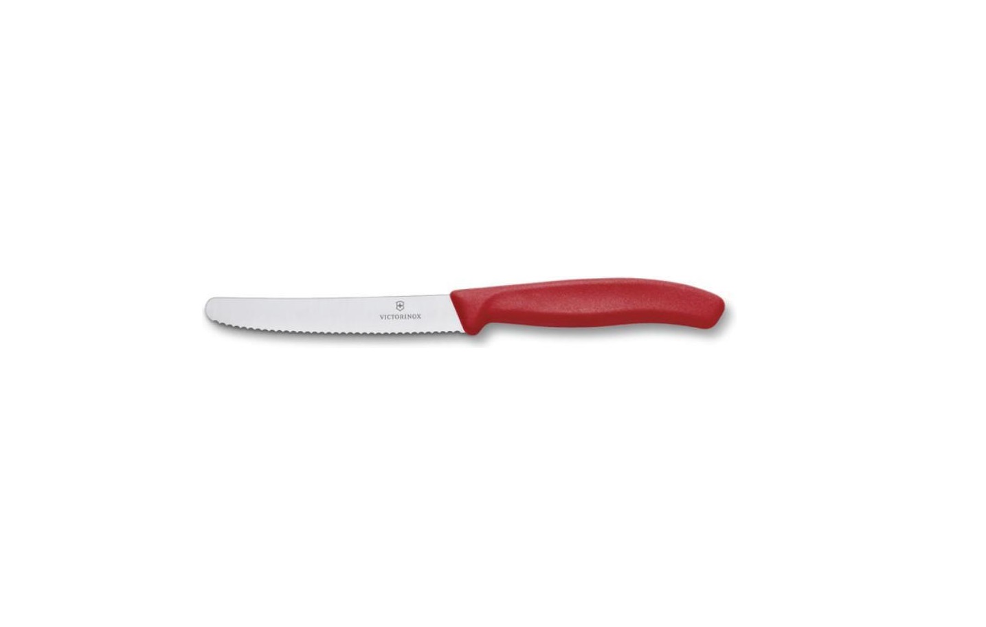 Μαχαίρι κουζίνας 11cm στρογγυλό,οδοντωτό, κόκκινη λαβή Swiss Classic Victorinox 6.7831