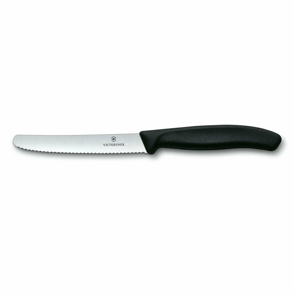 Μαχαίρι κουζίνας 11cm οδοντωτό μαύρη λαβή Swiss Classic Victorinox 6.7833