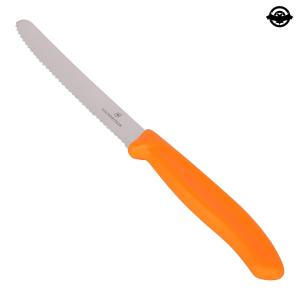 Μαχαίρι κουζίνας 11cm στρογγυλό οδοντωτό Πορτοκαλί Victorinox 6.7836.L119 - 36728