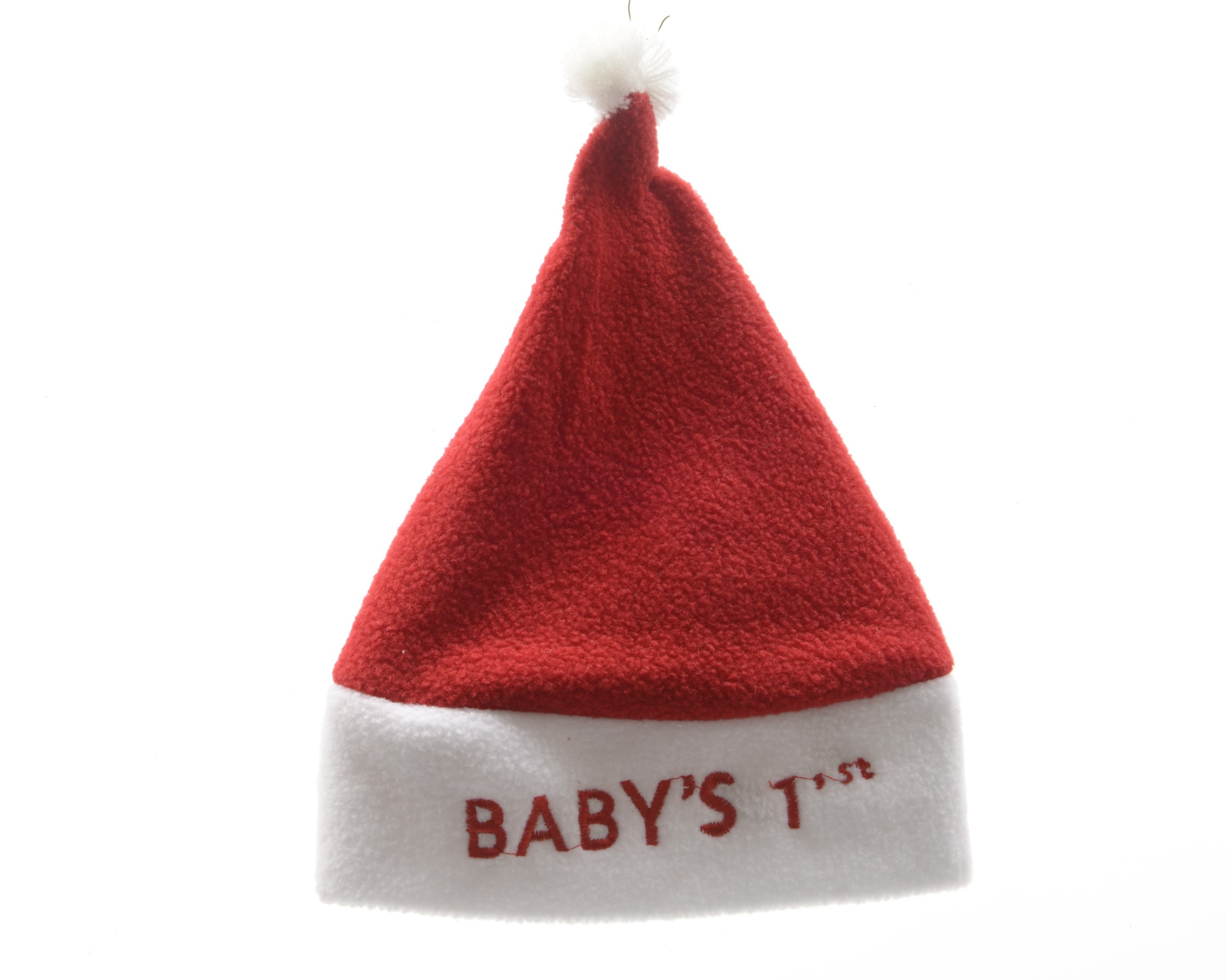 Santa Hat ""BABY`S 1st"" Κόκκινο-Άσπρο Από Πολυεστέρα 1x20x27cm Kaemingk 662887
