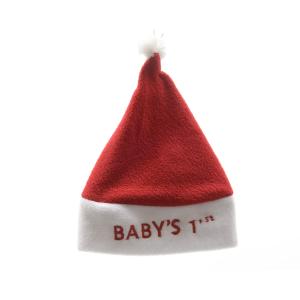 Santa Hat ""BABY`S 1st"" Κόκκινο-Άσπρο Από Πολυεστέρα 1x20x27cm Kaemingk 662887 - 22896