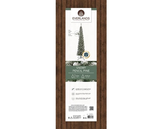 Δέντρο Πεύκο Χιονισμένο ""Μολύβι""  (PVC) Φ45xΎ150cm Kaemingk 684020 - 1