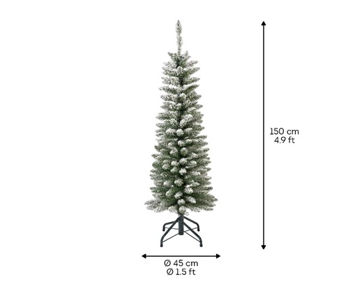 Δέντρο Πεύκο Χιονισμένο ""Μολύβι""  (PVC) Φ45xΎ150cm Kaemingk 684020 - 4