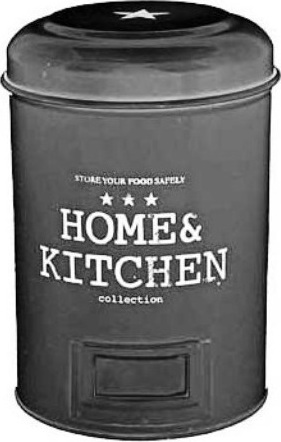 Κουτί Αποθήκευσης Μεταλλικό Μαύρο Home&Kitchen 11.5x23x17cm JK Decorations 691521