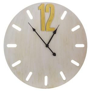 Ρολόι Τοίχου Γκρι Ξύλινο Φ60cm AI Decoration 74015 - 17006