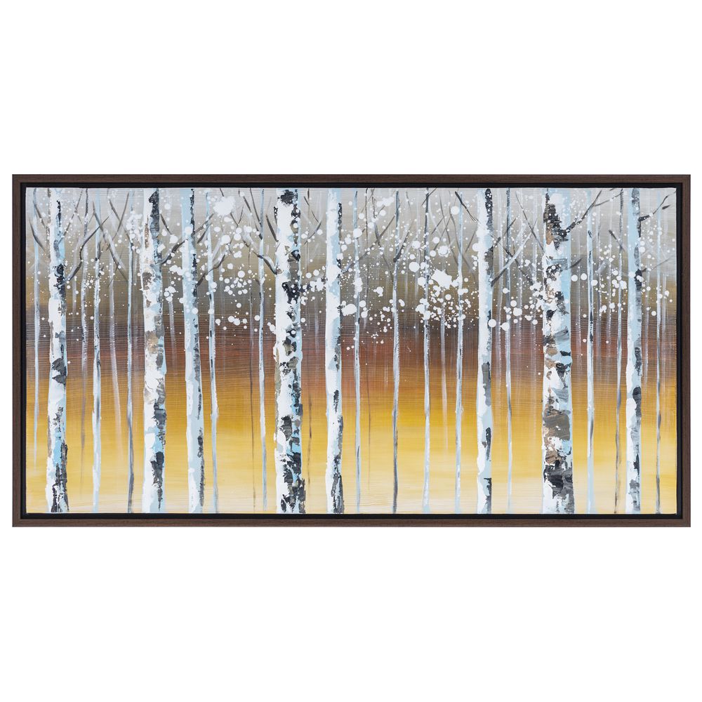 Διακοσμητικός Πίνακας Με Κορμούς Δέντρων 125x65cm Με Κορνίζα AI Decoration 74231 