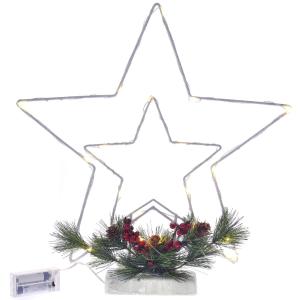 Μεταλλικό Αστέρι Φ42cm Σε Βάση Με Φώς 15led AI Decoration 75821 - 26586