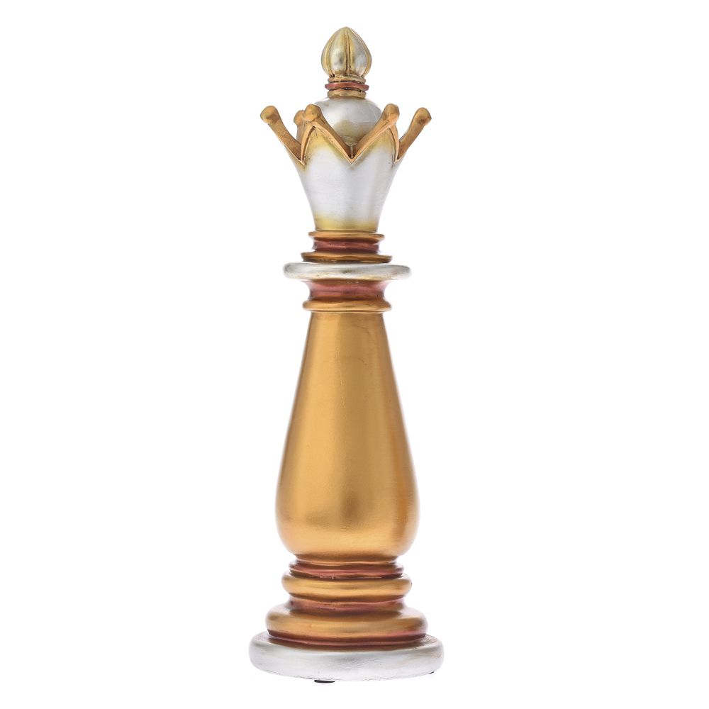 Επιτραπέζιο Διακοσμητικό Πιόνι Σκακιού Βασιλιάς Χρυσός 11x11x40cm AI Decoration 76253