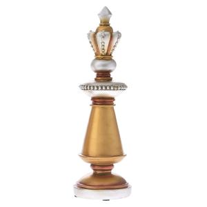 Επιτραπέζιο Διακοσμητικό Πιόνι Σκακιού Βασίλισσα Χρυσή 11x11x33cm AI Decoration 76254 - 23437