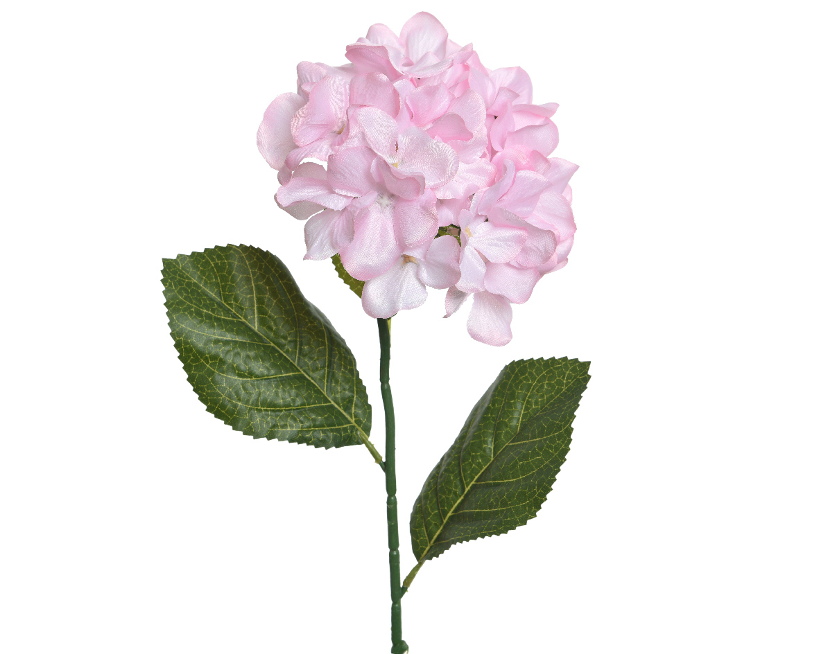 Διακοσμητικό Λουλούδι Ορτανσία Απαλό Ρόζ Πολυεστέρα 17x19x66cm Kaemingk 800049