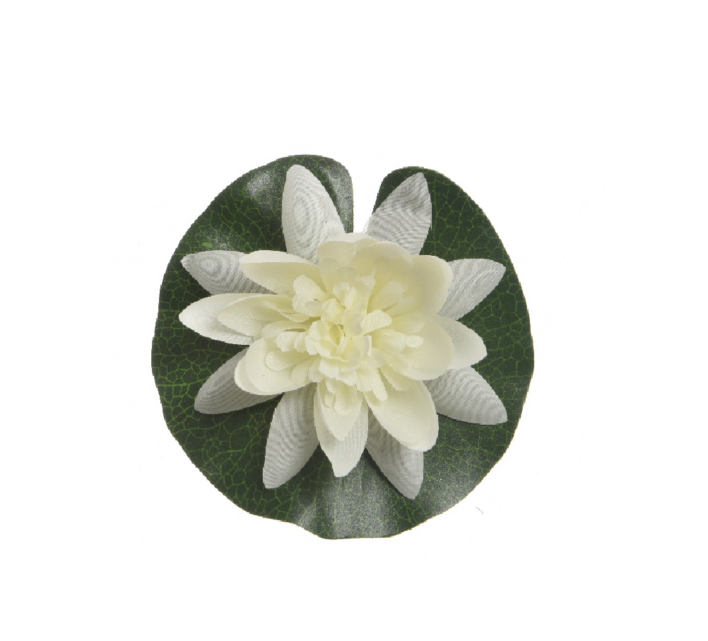 Διακοσμητικό Λουλούδι Lotus Άσπρο Από Πολυεστέρα Φ13x4cm Kaemingk 800702-2