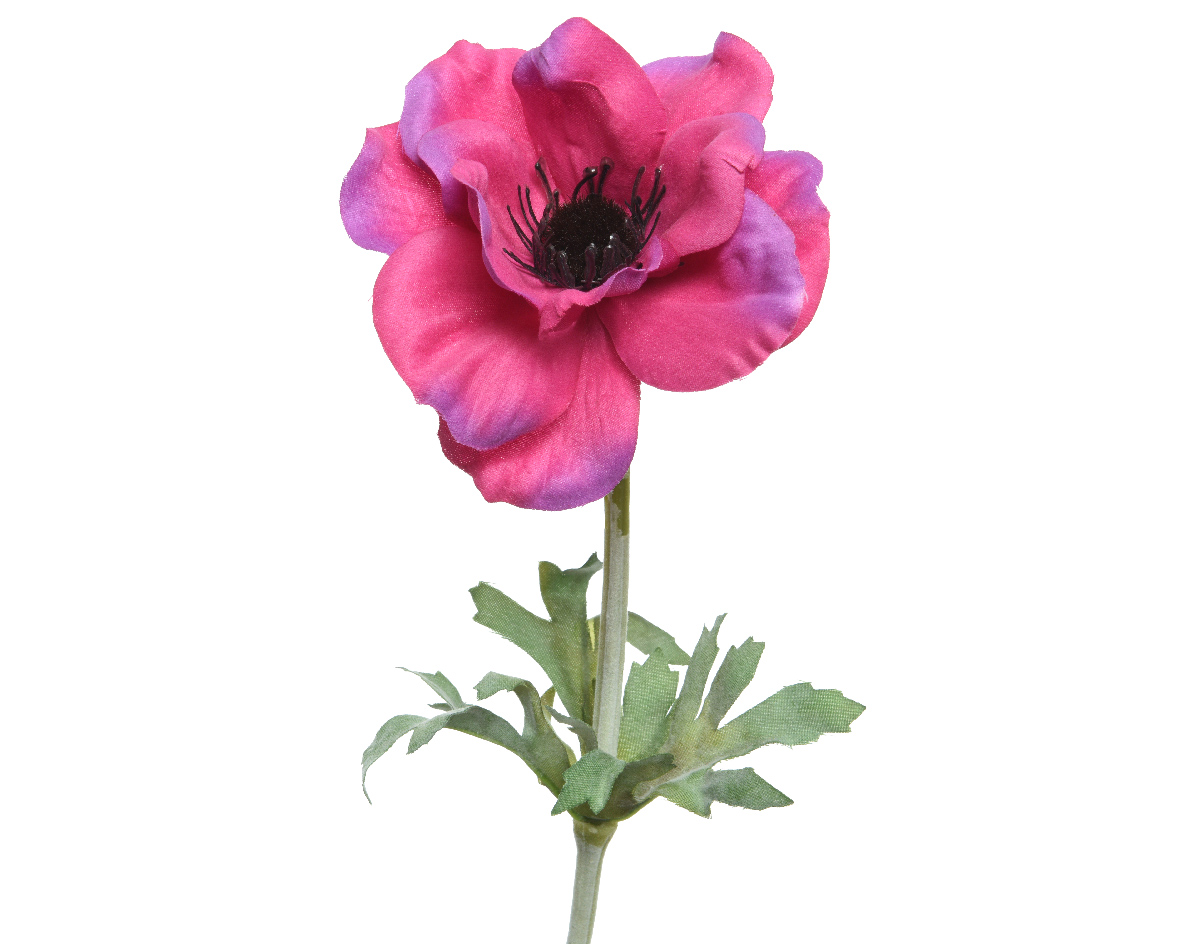 Διακοσμητικό Λουλούδι Ανεμώνη Φουξία Πολυεστερικό 57x10cm Kaemingk 801857