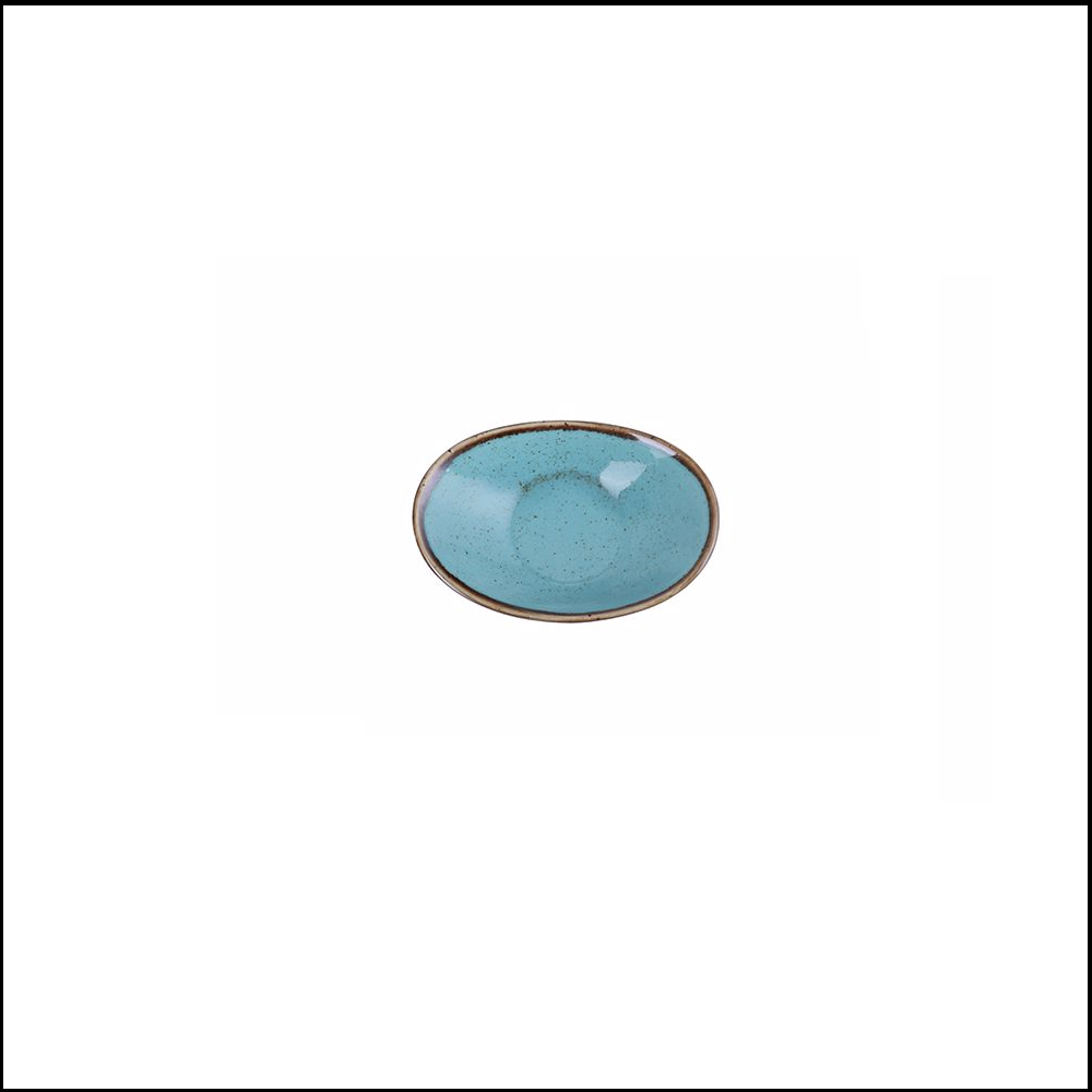 Μπολ-Ντίπ Οβάλ Πορσελάνης Τιρκουάζ 11x7cm | Υ2,8cm '' Seasons Tirquoise '' Porland 808110T - 2