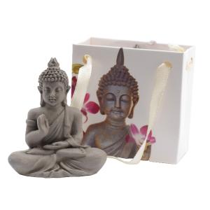 Διακοσμητικός Buddha Καφέ Polyresin Σε Τσάντα Δώρου 3x5x5,5cm Kaemingk 828017 - 29818