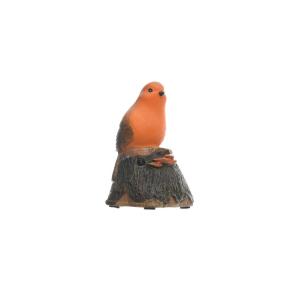 Διακοσμητικό Πουλί Πορτοκαλί Polyresin Πάνω Σε Ξύλο 7,5x6x10cm Kaemingk 828078-1 - 29744