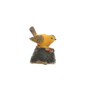 Διακοσμητικό Πουλί Κίτρινο Polyresin Πάνω Σε Ξύλο 7,5x6x10cm Kaemingk 828078-3 - 29748