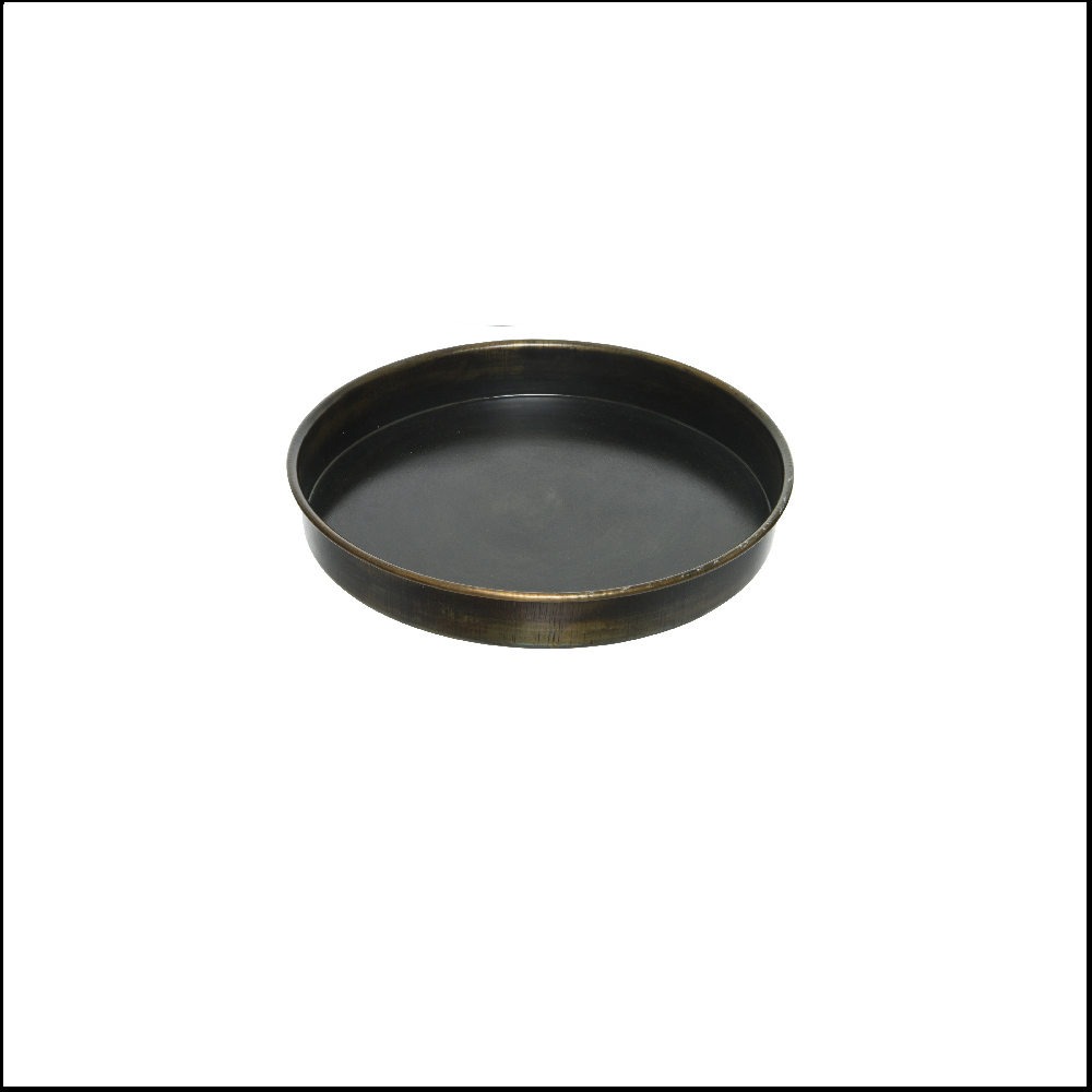 Διακοσμητικός Δίσκος Στρογγυλό Σιδερένιος Αντικέ Φ32x4,5cm Kaemingk 889676-3