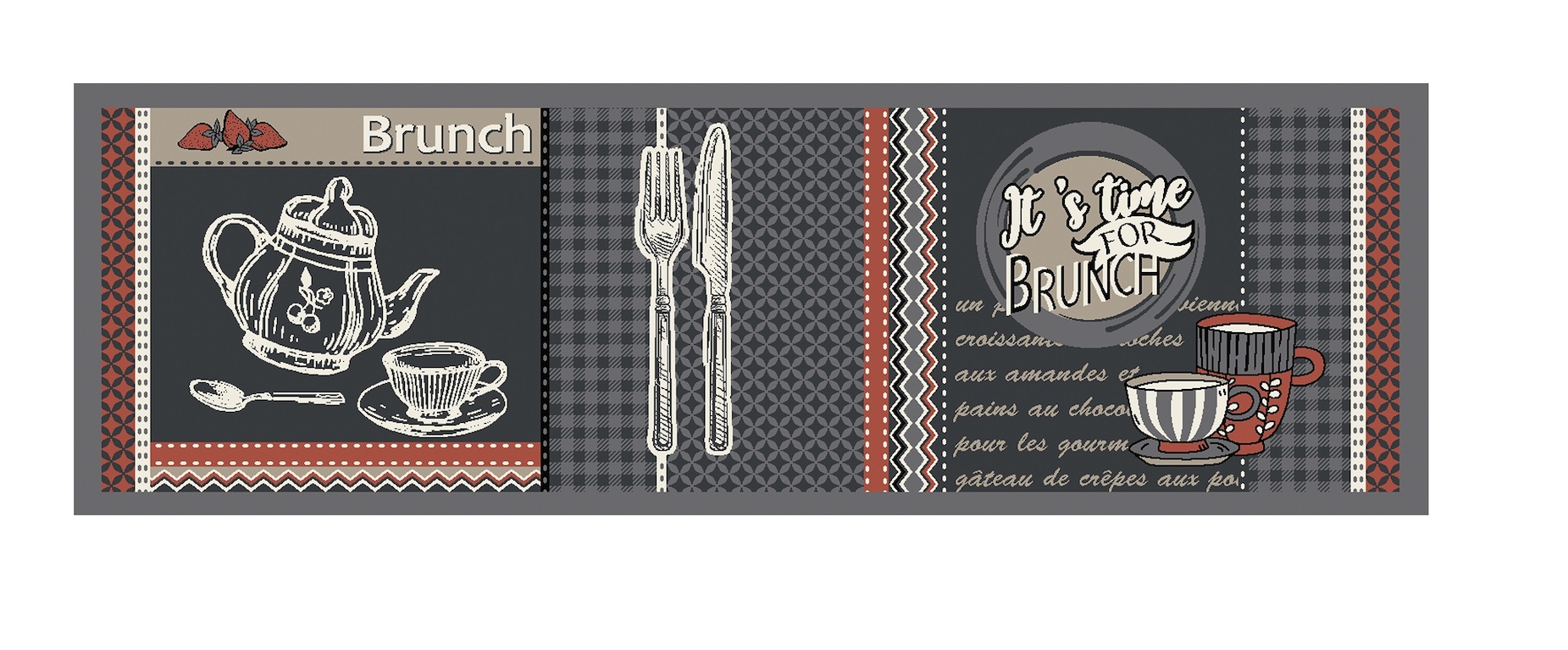 Χαλάκι Κουζίνας Brunch Rouge 50x150cm AX00105540