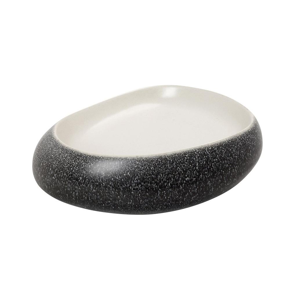  Πιάτο σε σχήμα βότσαλο γκρι-λευκό χρώμα Pebble 23x18x7εκ Espiel GMT118