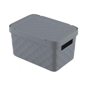 Πλαστικό Κουτί Αποθήκευσης με Καπάκι Dark Γκρι 4,5lt Kubica GioStyle GS01012898 - 26213