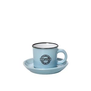 Φλιτζάνι 90ml Espresso "Coffee" Blue, με Πιατάκι Espiel HUN306K12 - 16511