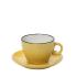 Φλιτζάνι Cookie Delight Espresso Με Πιατάκι Κίτρινο-Κρεμ Με Μαύρο Στόμιο 100cc Espiel HUN411K6  - 0