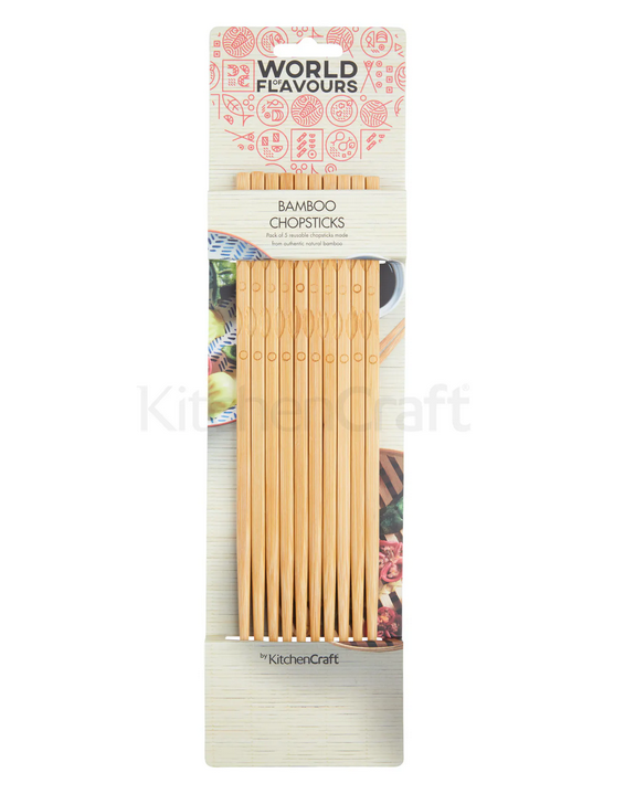 Ξυλάκια Chopsticks Bamboo Σετ 10τεμ. 24,5εκ. KCORSTICK Kitchencraft 35.00124