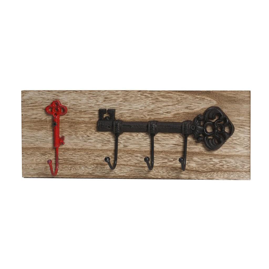 Κρεμάστρα κλειδί Μαντέμι κόκκινο/μαύρο 40x6,5x15cm Espiel KLI108K4 - 0