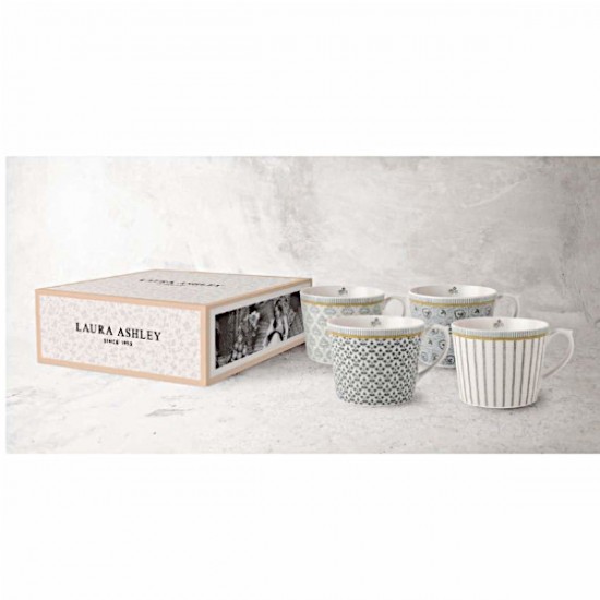 Κούπες 300ml σετ 4τμχ Leaves Tea Collectables Laura Ashley LA182826 - 0