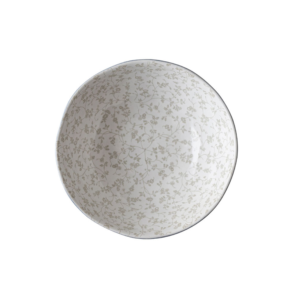 Μπολ Λευκό Ανάγλυφο Με Λουλούδι Γκρι Stoneware 16cm Artisan Laura Ashley LA183192 - 1