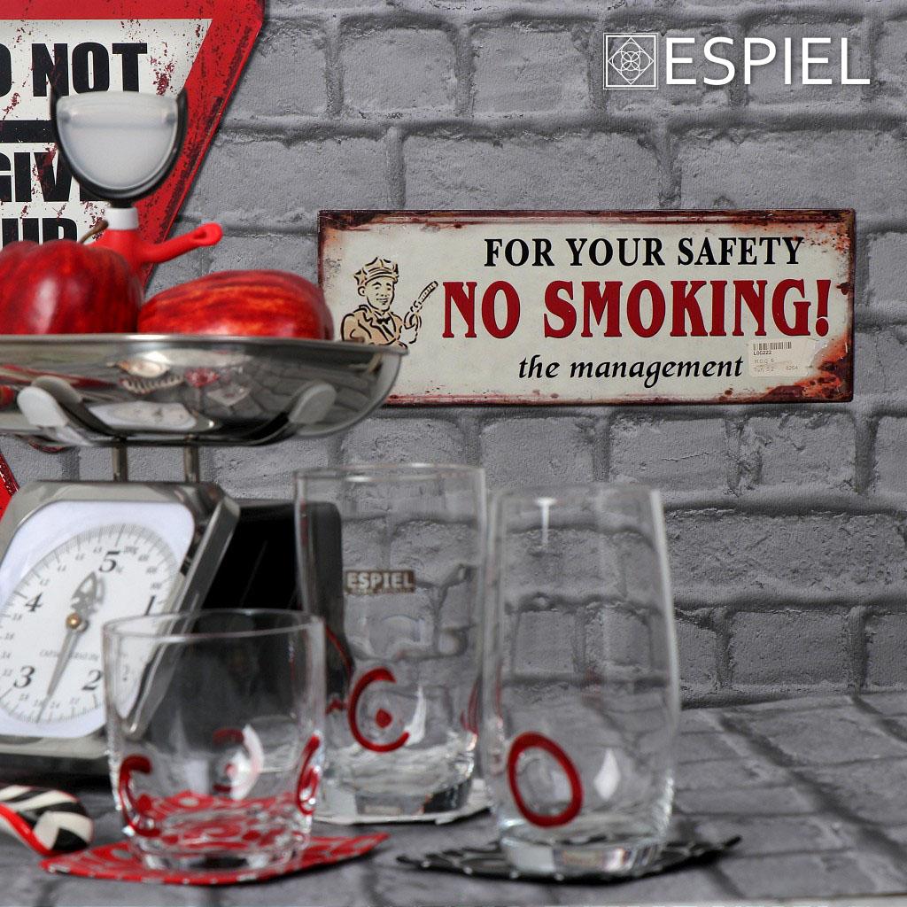 Ταμπέλα "No smoking" Μεταλλική 36x13εκ. espiel LOG222 - 1