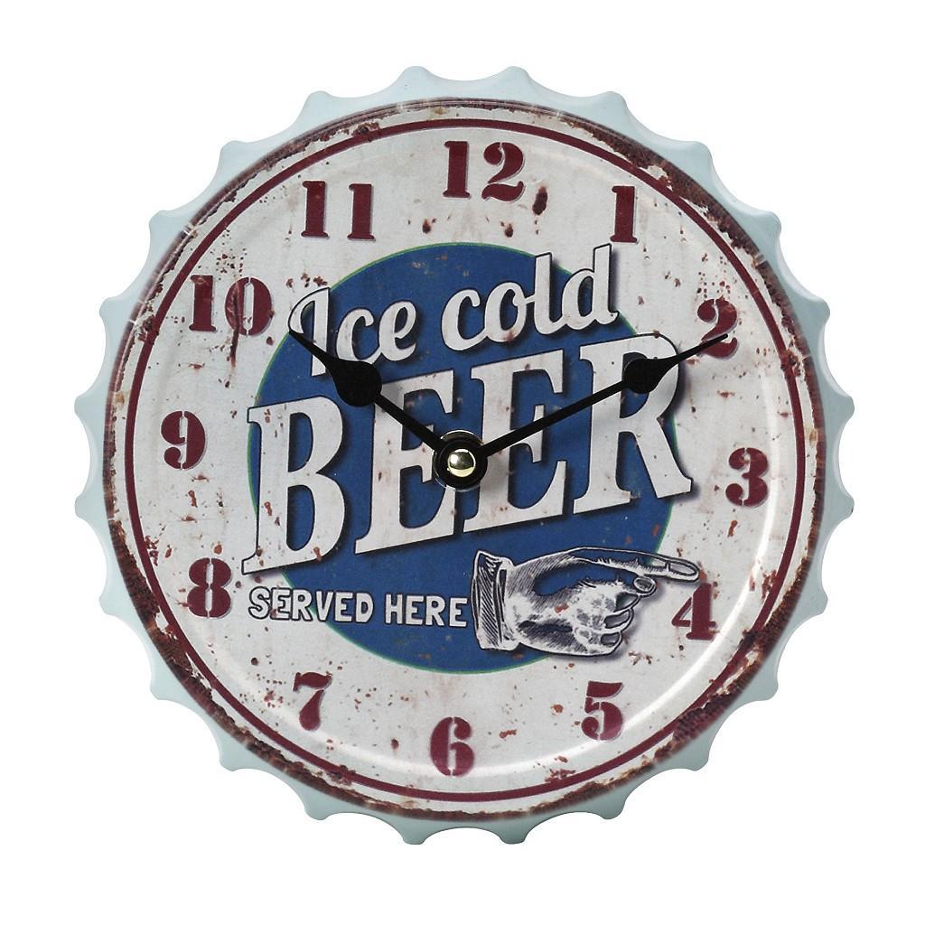 Ρολόι Τοίχου Μεταλλικό "Beer" 20x20εκ. espiel LOG237
