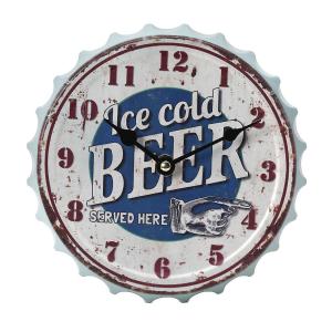 Ρολόι Τοίχου Μεταλλικό "Beer" 20x20εκ. espiel LOG237 - 18352