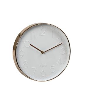 Διακοσμητικό Ρολόι Τοίχου Μεταλλικό Λευκό 29,3x5cm Espiel ROL612 - 33586